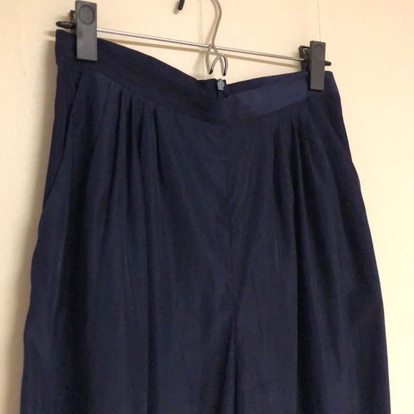 American Apparel Navy Pleated Slacks - Picture 2 of 5
